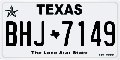 TX license plate BHJ7149