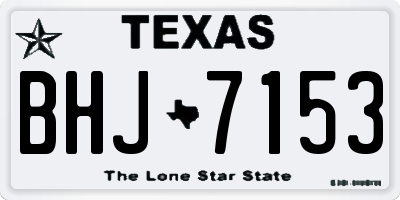 TX license plate BHJ7153