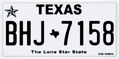 TX license plate BHJ7158