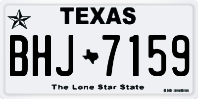 TX license plate BHJ7159
