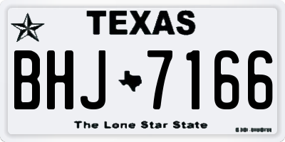 TX license plate BHJ7166