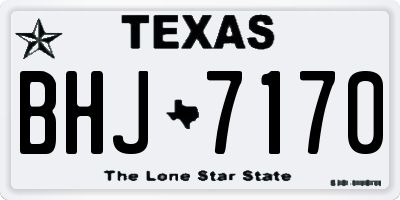 TX license plate BHJ7170