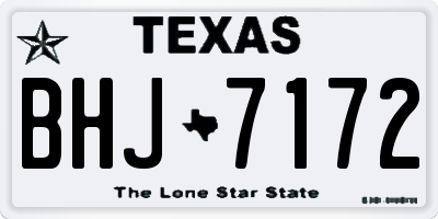 TX license plate BHJ7172