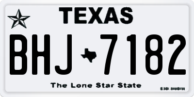 TX license plate BHJ7182