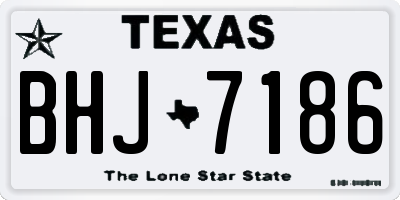 TX license plate BHJ7186