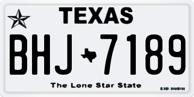 TX license plate BHJ7189