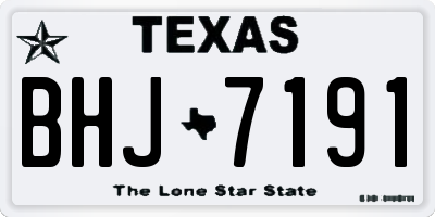 TX license plate BHJ7191