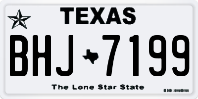 TX license plate BHJ7199