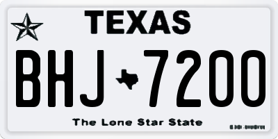 TX license plate BHJ7200