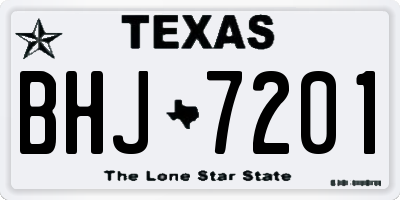 TX license plate BHJ7201