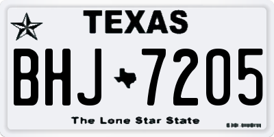 TX license plate BHJ7205
