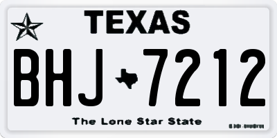 TX license plate BHJ7212