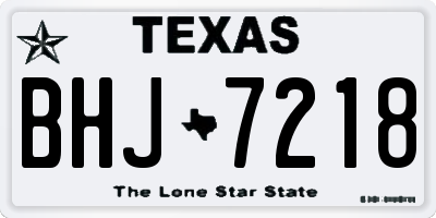 TX license plate BHJ7218