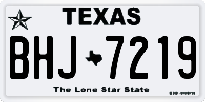 TX license plate BHJ7219