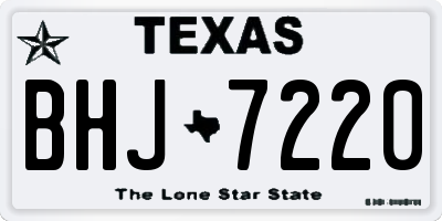 TX license plate BHJ7220