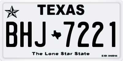 TX license plate BHJ7221
