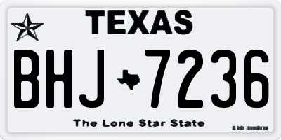 TX license plate BHJ7236