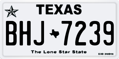 TX license plate BHJ7239