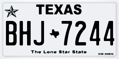 TX license plate BHJ7244