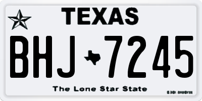 TX license plate BHJ7245