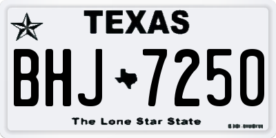 TX license plate BHJ7250