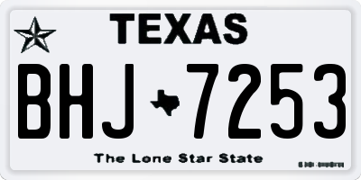 TX license plate BHJ7253