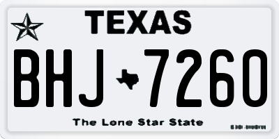 TX license plate BHJ7260