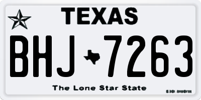 TX license plate BHJ7263