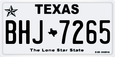 TX license plate BHJ7265