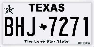 TX license plate BHJ7271