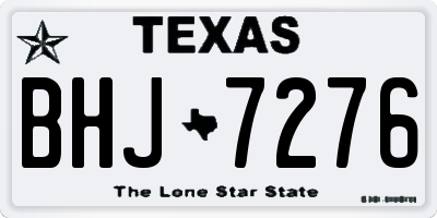 TX license plate BHJ7276