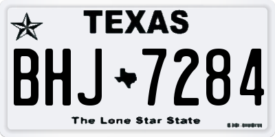 TX license plate BHJ7284