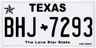 TX license plate BHJ7293