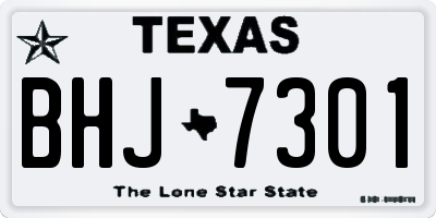 TX license plate BHJ7301