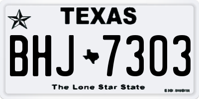 TX license plate BHJ7303