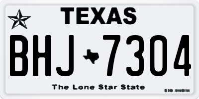 TX license plate BHJ7304