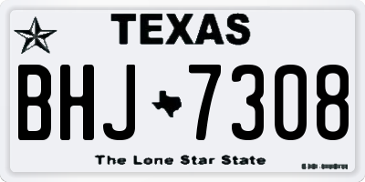 TX license plate BHJ7308