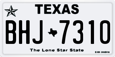 TX license plate BHJ7310