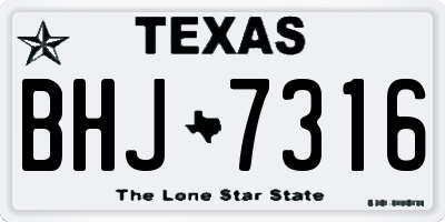 TX license plate BHJ7316