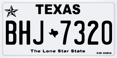 TX license plate BHJ7320