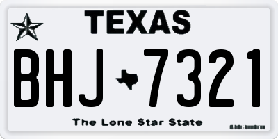 TX license plate BHJ7321