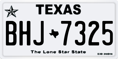 TX license plate BHJ7325
