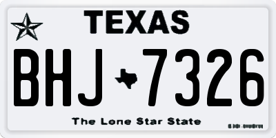 TX license plate BHJ7326