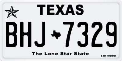 TX license plate BHJ7329