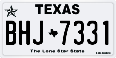 TX license plate BHJ7331
