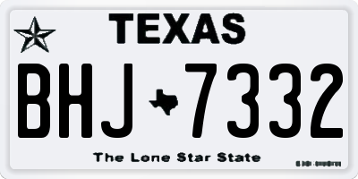 TX license plate BHJ7332