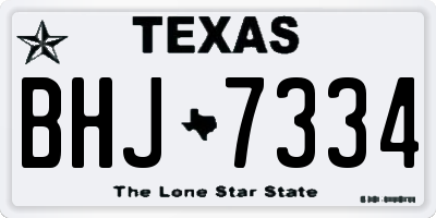 TX license plate BHJ7334