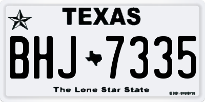 TX license plate BHJ7335