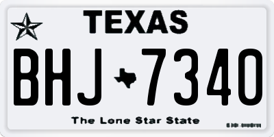 TX license plate BHJ7340