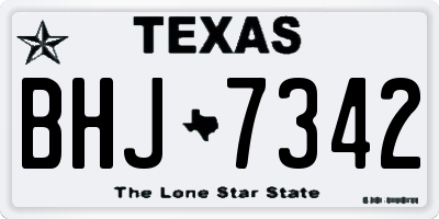 TX license plate BHJ7342